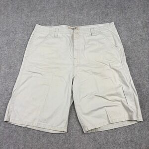 Wrangler Shorts Mens 38 Loose Fit Khaki Tan Cotton Chino Cargo Workwear Utility